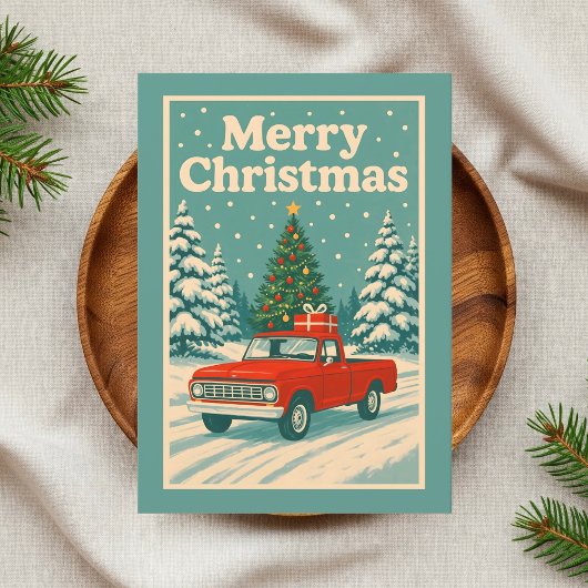 Red Truck Vintage Weihnachten