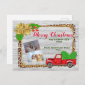 Red Truck Weihnachten | PERSONALISIERTES FOTO (Vorne/Hinten)