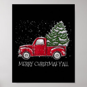 Red Truck Weihnachten Weihnachten Weihnachten Vint Poster