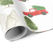 Red Truck Weihnachten Weihnachten Weihnachten Weih Geschenkpapier (Rolleneckpunkt)