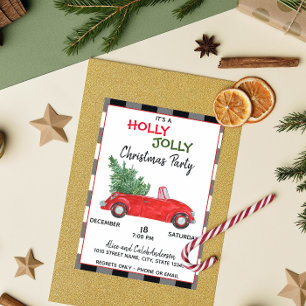 Red Truck Weihnachts-Einladung Einladung