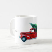 Red Truck Weihnachts-Tasse Kaffeetasse (Vorderseite Links)
