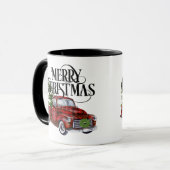 Red Truck Weihnachts-Tasse Tasse (Vorderseite Links)