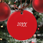 Red Truck Weihnachtsbaum in Schnee Niedlich Person Keramik Ornament