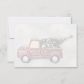 Red Truck Weihnachtsbaum Vielen Dank, dass Sie Sch Dankeskarte (Rückseite)