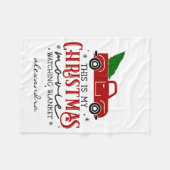 Red Truck Weihnachtsfilm Watching Blanket Name Fleecedecke (Vorderseite (Horizontal))