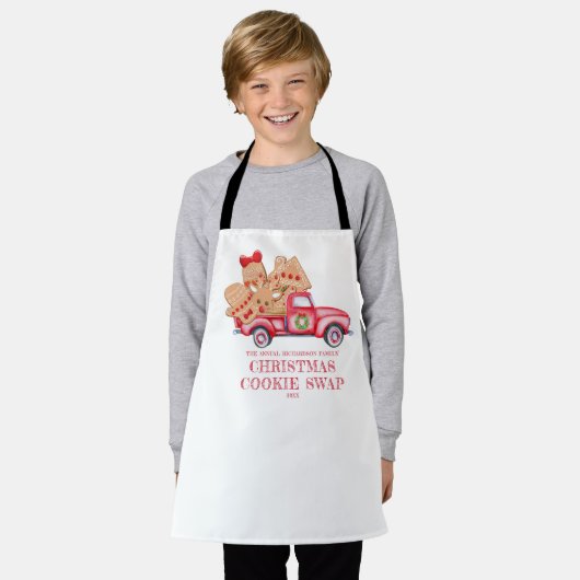 Red Truck Weihnachtskochtausch Schürze (Getragen)