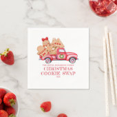 Red Truck Weihnachtskochtausch Serviette (Beispiel)