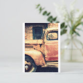 Red Truck Wreck Postkarte (Stehend Vorderseite)