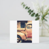 Red Truck Wreck Postkarte (Stehend Vorderseite)