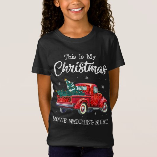 Red Truck Xmas Tree Das ist mein Weihnachtsfilm, w T-Shirt (Vorderseite)
