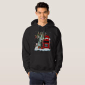 Red Truck Xmas Tree Lighting Weihnachtsmannmütze R Hoodie (Vorne ganz)