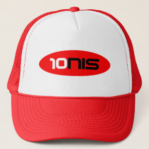 Red Trucker Hut mit Tennissportlogo Truckerkappe