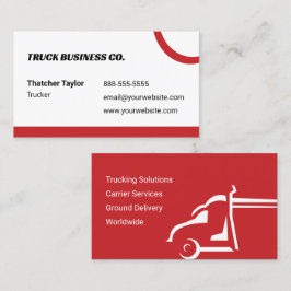 Red Truckers Business Card Visitenkarte