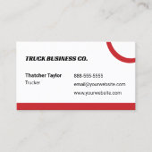 Red Truckers Business Card Visitenkarte (Vorderseite)