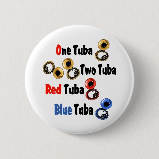 Red Tuba Blue Tuba Button (Vorderseite)