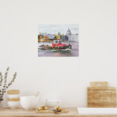 Red Tug vorbei St. Pauls 1996 Poster (Küche)