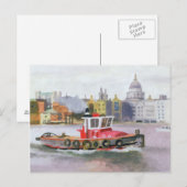 Red Tug vorbei St. Pauls 1996 Postkarte (Vorne/Hinten)