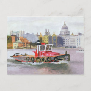 Red Tug vorbei St. Pauls 1996 Postkarte