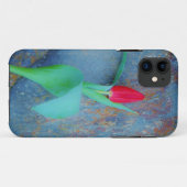 Red Tulip auf Blue Gray Slate Case-Mate iPhone Hülle (Rückseite (Horizontal))