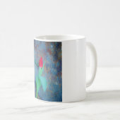 Red Tulip auf Blue Gray Slate Kaffeetasse (VorderseiteRechts)