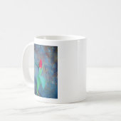Red Tulip auf Blue Gray Slate Kaffeetasse (Vorderseite Links)