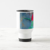 Red Tulip auf Blue Gray Slate Reisebecher (Mittel)