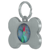 Red Tulip auf Blue Gray Slate Tiermarke (Vorderseite rechts)