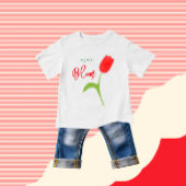 Red tulip baby t-shirt