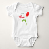 Red tulip baby T-Shirt Baby Strampler (Vorderseite)