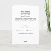 Red Tulip Blank Greeting und Notecard Karte (Rückseite)