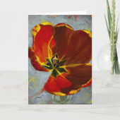 Red Tulip Blank Greeting und Notecard Karte (Vorderseite)