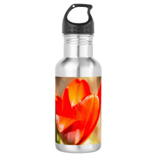 Red Tulip Blossom Edelstahlflasche