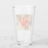 Red Tulip Blossom Glas (Rückseite)