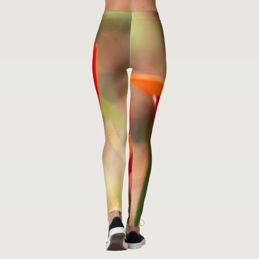Red Tulip Blossom Leggings (Rückseite)