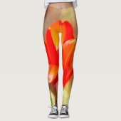 Red Tulip Blossom Leggings (Vorderseite)