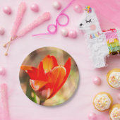 Red Tulip Blossom Pappteller (Party)