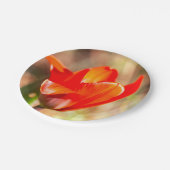 Red Tulip Blossom Pappteller (Schrägansicht)