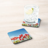 Red Tulip Blume-30247 Getränkeuntersetzer (Rechte Seite)