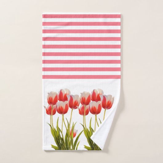 Red Tulip Blume Bad Handtuch Set (Handtuch)