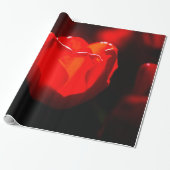 Red Tulip Blume - Feuer Geschenkpapier (Ungerollt)