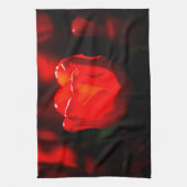 Red Tulip Blume - Feuer Geschirrtuch (Vertikal)