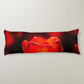 Red Tulip Blume - Feuer Seitenschläferkissen (Rückseite)