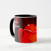 Red Tulip Blume - Feuer Tasse (Vorderseite Links)
