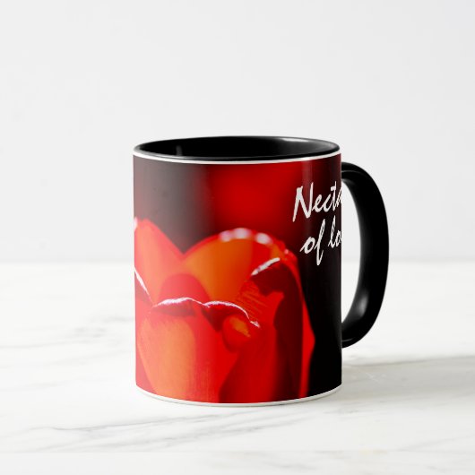 Red Tulip Blume - Feuer Tasse (VorderseiteRechts)