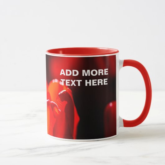 Red Tulip Blume - Feuer Tasse (Rechts)