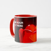 Red Tulip Blume - Feuer Tasse (Vorderseite Links)