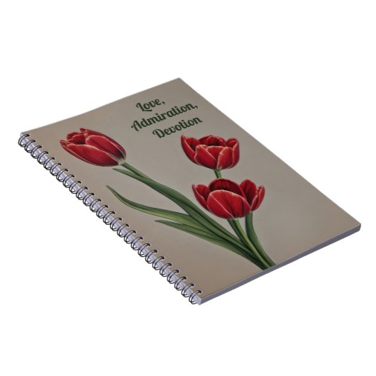 Red Tulip Blume Notizblock (Rechte Seite)