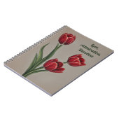 Red Tulip Blume Notizblock (Linke Seite)
