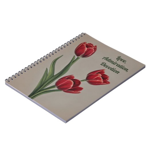 Red Tulip Blume Notizblock (Linke Seite)
